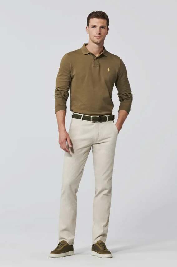 Meyer Bonn Trousers, Half Linen, Beige Meyer Tector Menswear