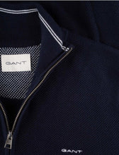 Load image into Gallery viewer, GANT - Cotton Pique Half Zip, Evening Blue