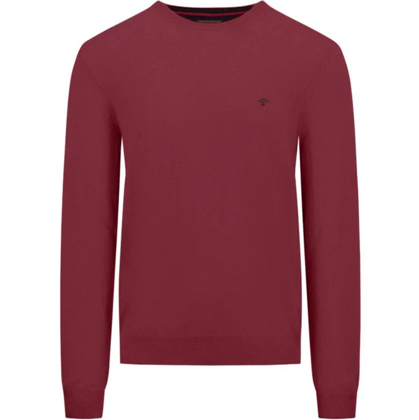 Fynch Hatton Crew Neck Jumper, Ruby Red