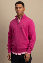 Load image into Gallery viewer, Fynch Hatton - Half Zip Knit Jumper, Magenta