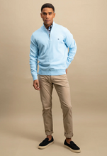 Load image into Gallery viewer, Fynch Hatton - Half Zip Knit Jumper, Splashy Blue