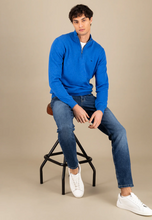 Load image into Gallery viewer, Fynch Hatton - Half Zip Knit Jumper, Strong Blue