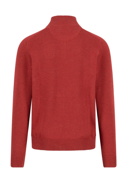 Fynch-Hatton - Sweater With Zip, Garnet Red