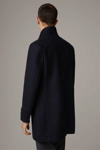 Strellson - Wool Cashmere Coat New Broadway, Navy (Size 44 Only)