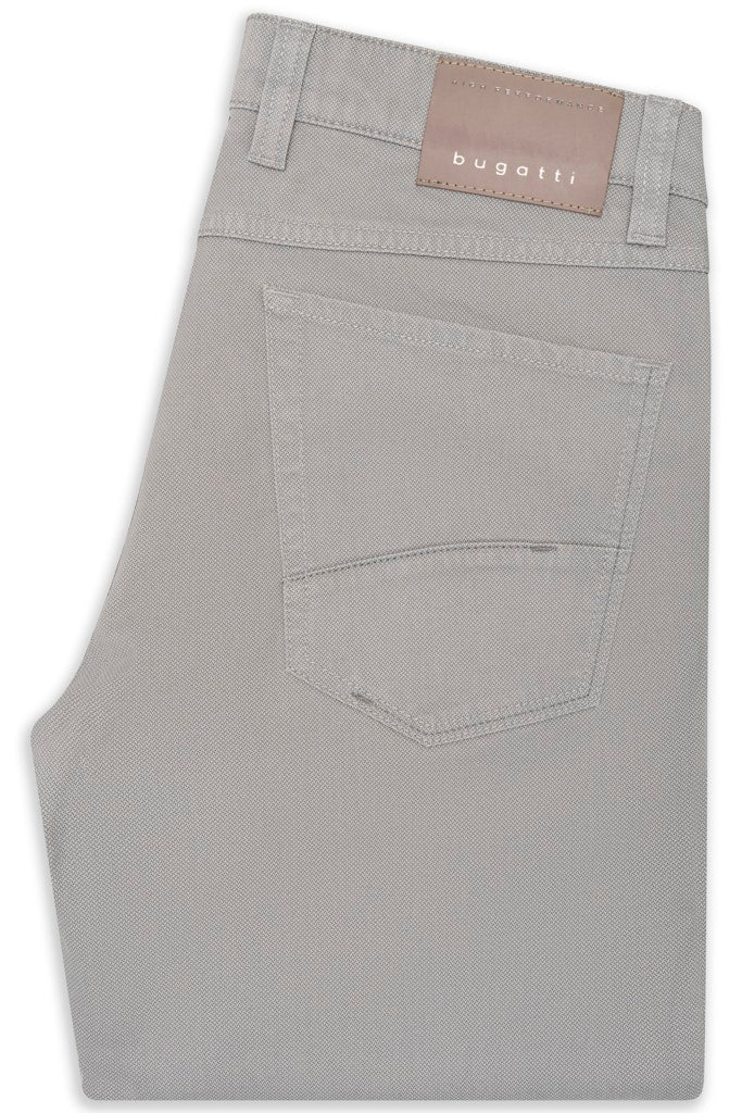 Bugatti - Modern Fit Five Pocket Trousers, Grey