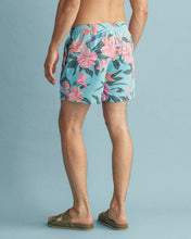 Load image into Gallery viewer, GANT - Tropical Print Swim Shorts, Light Aqua Green