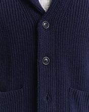 Load image into Gallery viewer, GANT - Wool Blend Shawl Collar Cardigan, Evening Blue