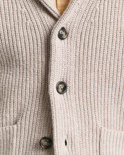 Load image into Gallery viewer, GANT - Wool Blend Shawl Collar Cardigan, Light Beige Melange