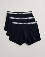 Load image into Gallery viewer, GANT - 3 Pack Basic Cotton Stretch Trunks, Navy