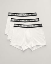 Load image into Gallery viewer, GANT - 3 Pack Basic Cotton Stretch Trunks, White
