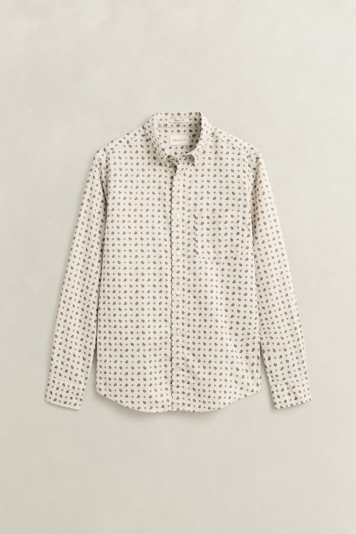Gant - Reg Printed Wintertwill Shirt, Sand