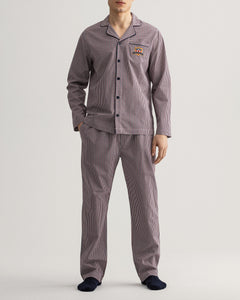Gant - Micro Check Pyjama Pants & Shirt, Evening Blue