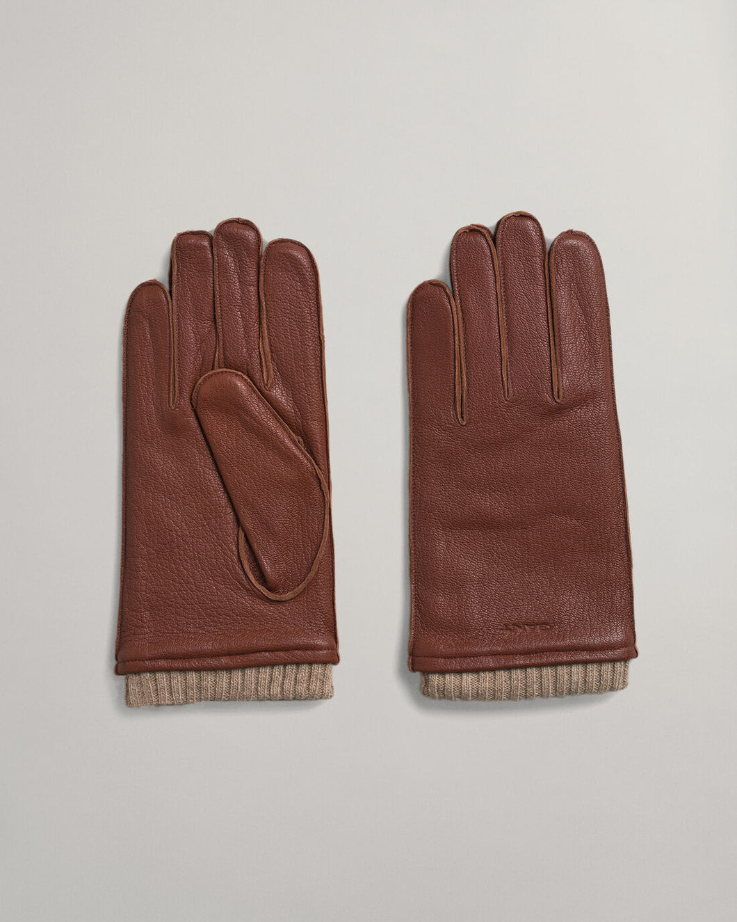 GANT - Leather Gloves, Cashmere Lining, Clay Brown