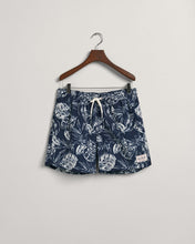 Load image into Gallery viewer, GANT - CF Tropical Leaves Print SW Shorts Marine
