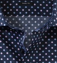 Load image into Gallery viewer, OLYMP - Body Fit, Navy Patterned Shirt (Size 38 & 40 Only)
