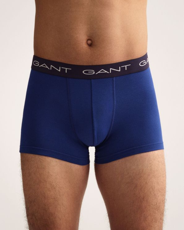 Gant - 3 Pack Trunk, Grey, Navy And Dark Blue, Navy Waist Band
