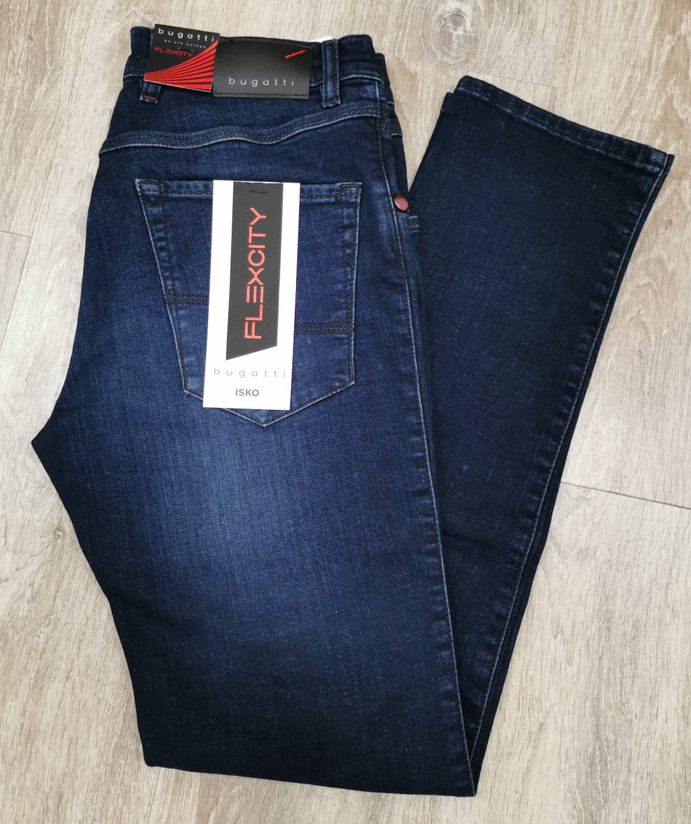 | Bugatti - Fitted Jeans Bugatti Dark Menswear Tector | Flexcity Indigo