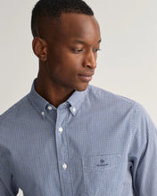 Load image into Gallery viewer, GANT - Regular Fit Poplin Micro Gingham Shir, College Blue (M & XL Only)