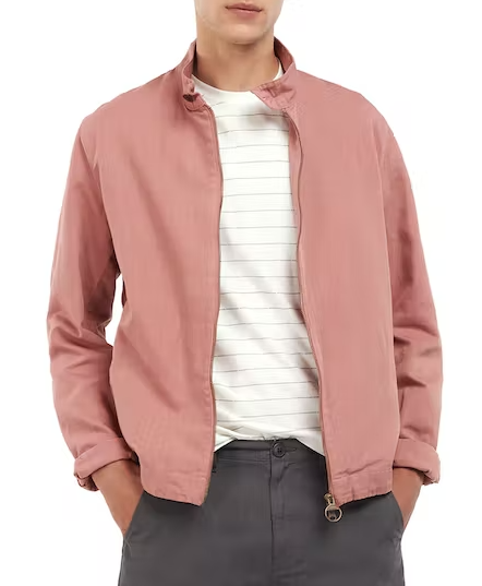 Barbour Overdyed Harrington Casual Dusty Rose