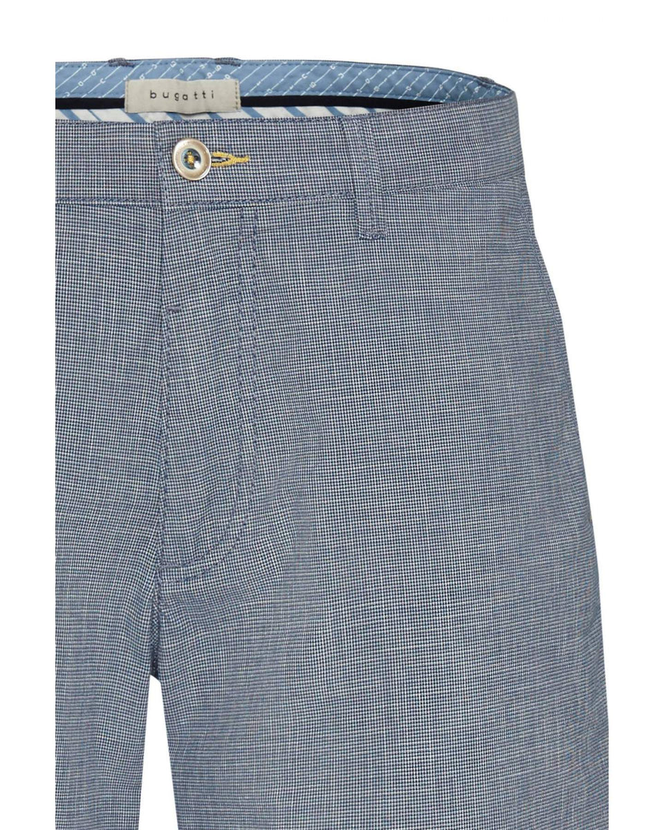 Bugatti Bermuda Chino Shorts, Pattern Blue Bugatti Tector