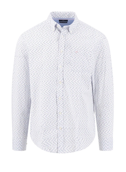 Fynch Hatton - Coloured Print Shirt, Magnolia