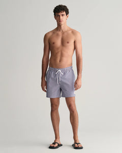 GANT - Seersucker Swim Shorts, Deep Blue