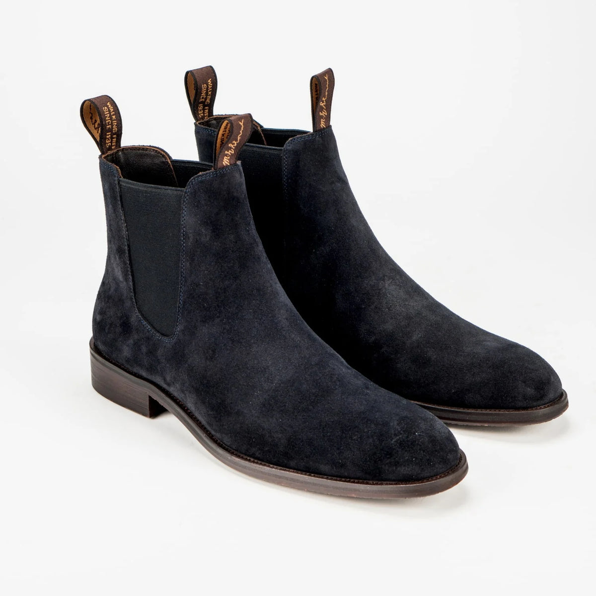 Sloane - Richmond Suede Chelsea Boot, Dark Navy, Olivia