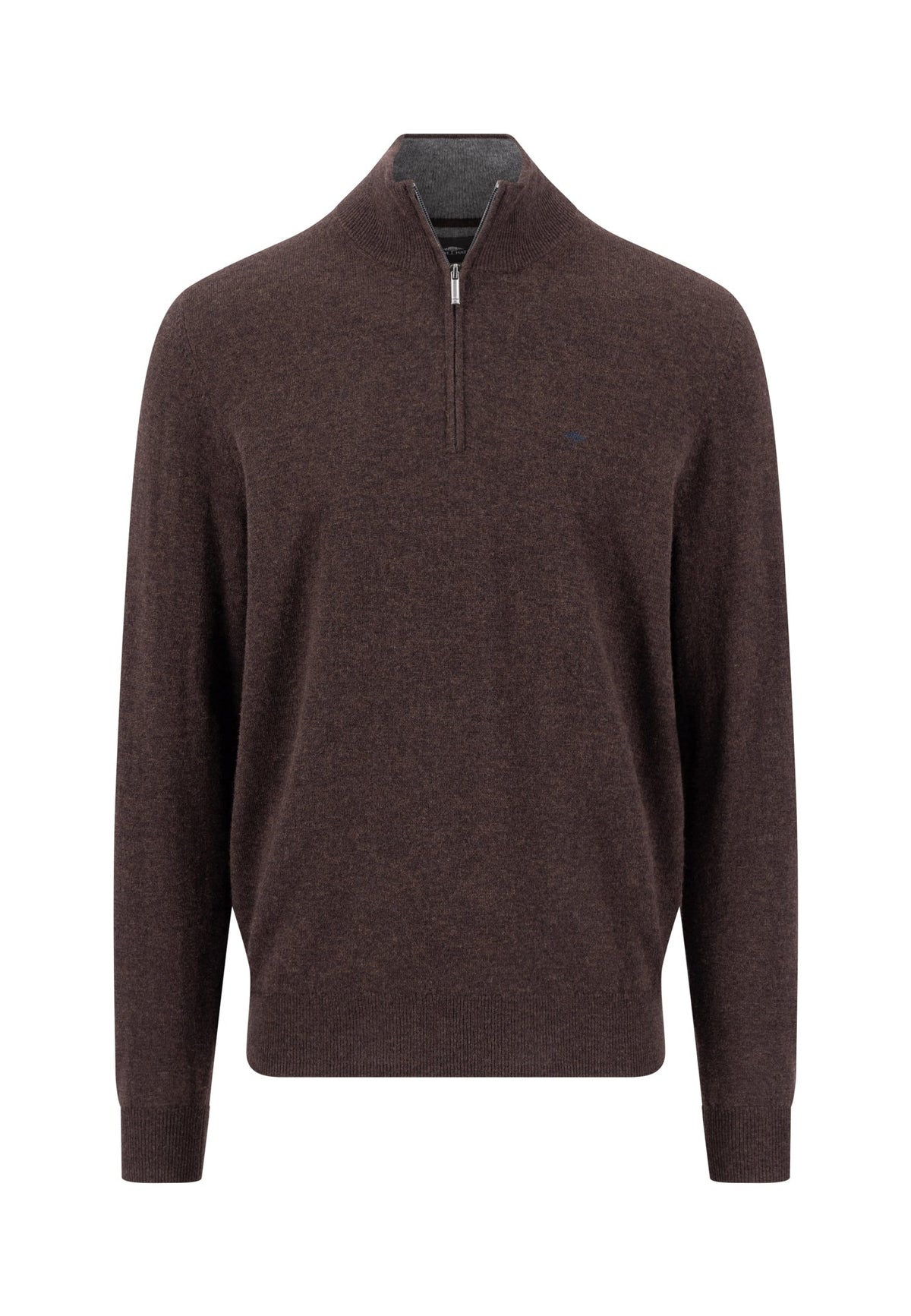 Fynch Hatton - Merino Cashmere Half-Zip, Soil