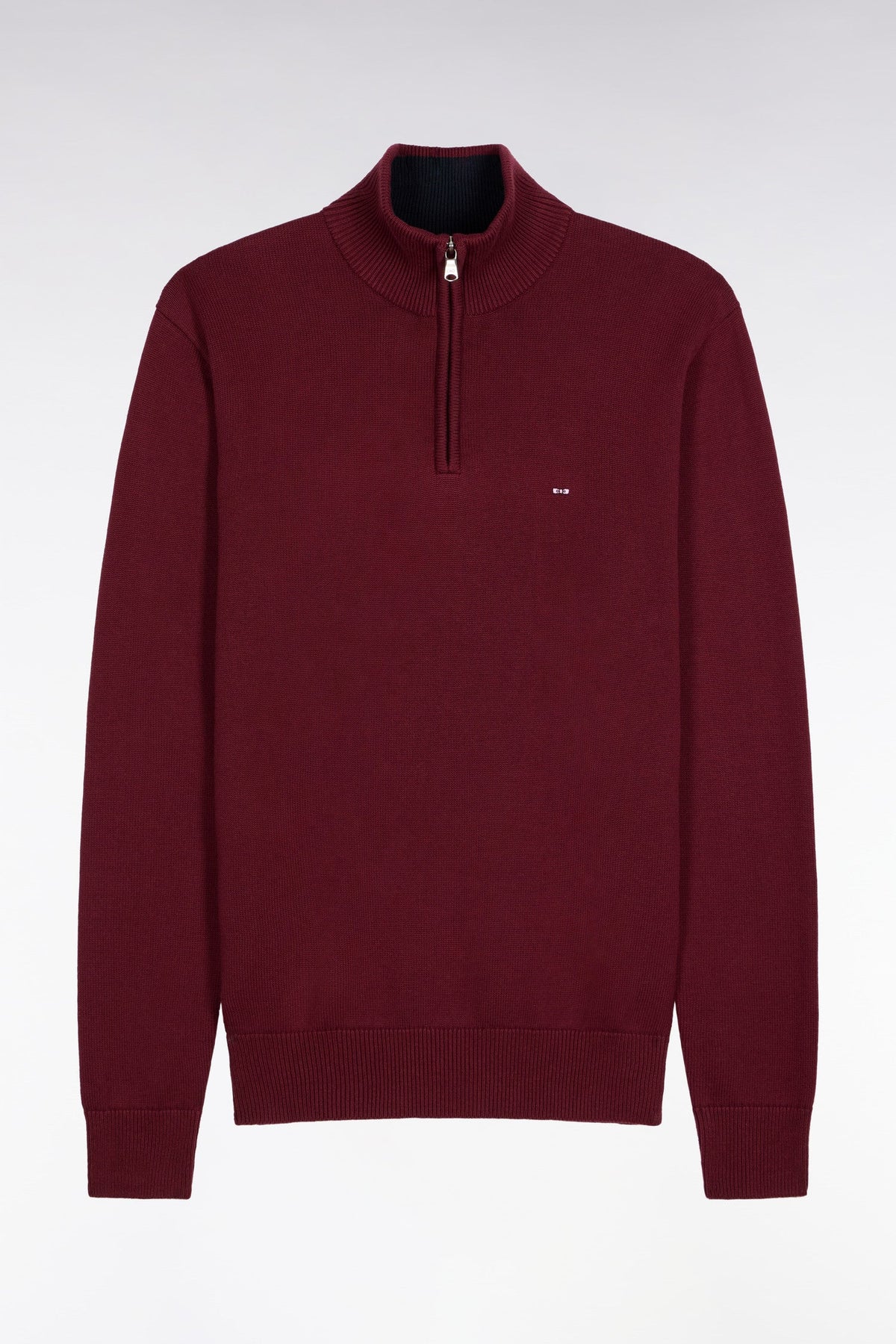 Eden Park - Heavy Cotton Trucker Neck Quarter-Zip, Burgundy