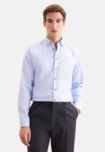 Load image into Gallery viewer, Seidensticker - Regular Fit Business Shirt, Light Blue Structure
