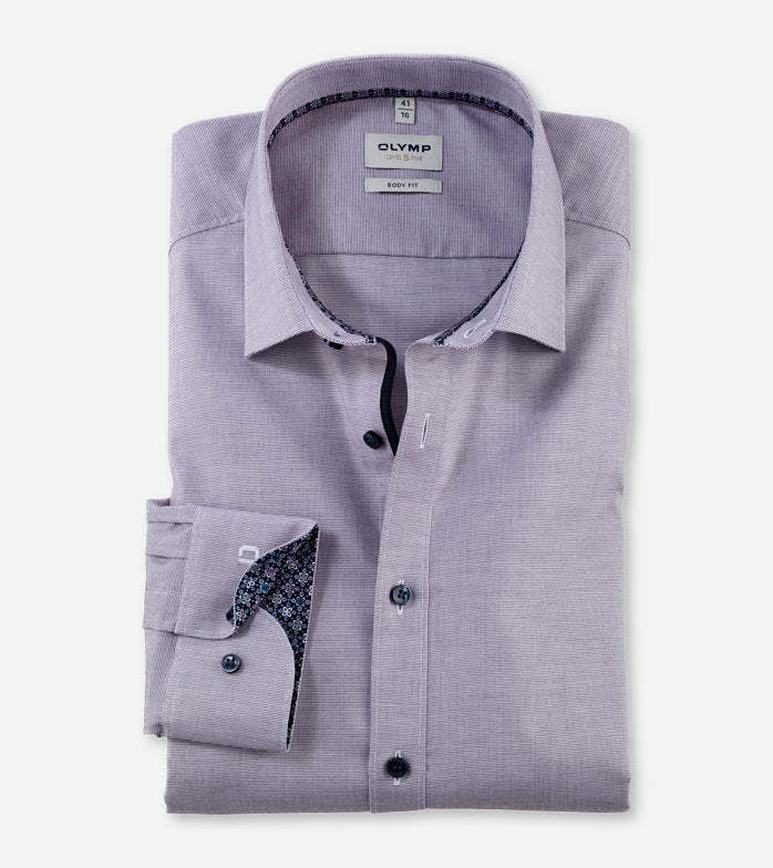 Olymp - Body Fit New York Kent Shirt, Lilac
