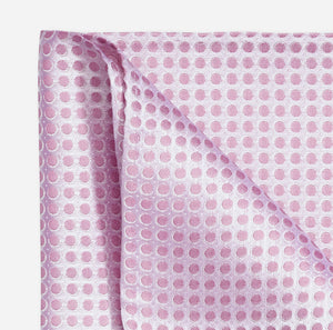 Olymp- Bow Tie/ Pocket Square Silk Pokadot Set, Mauve