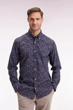 Load image into Gallery viewer, Eden Park - Cotton Straight-Cut Shirt, Navy Floral Pattern
