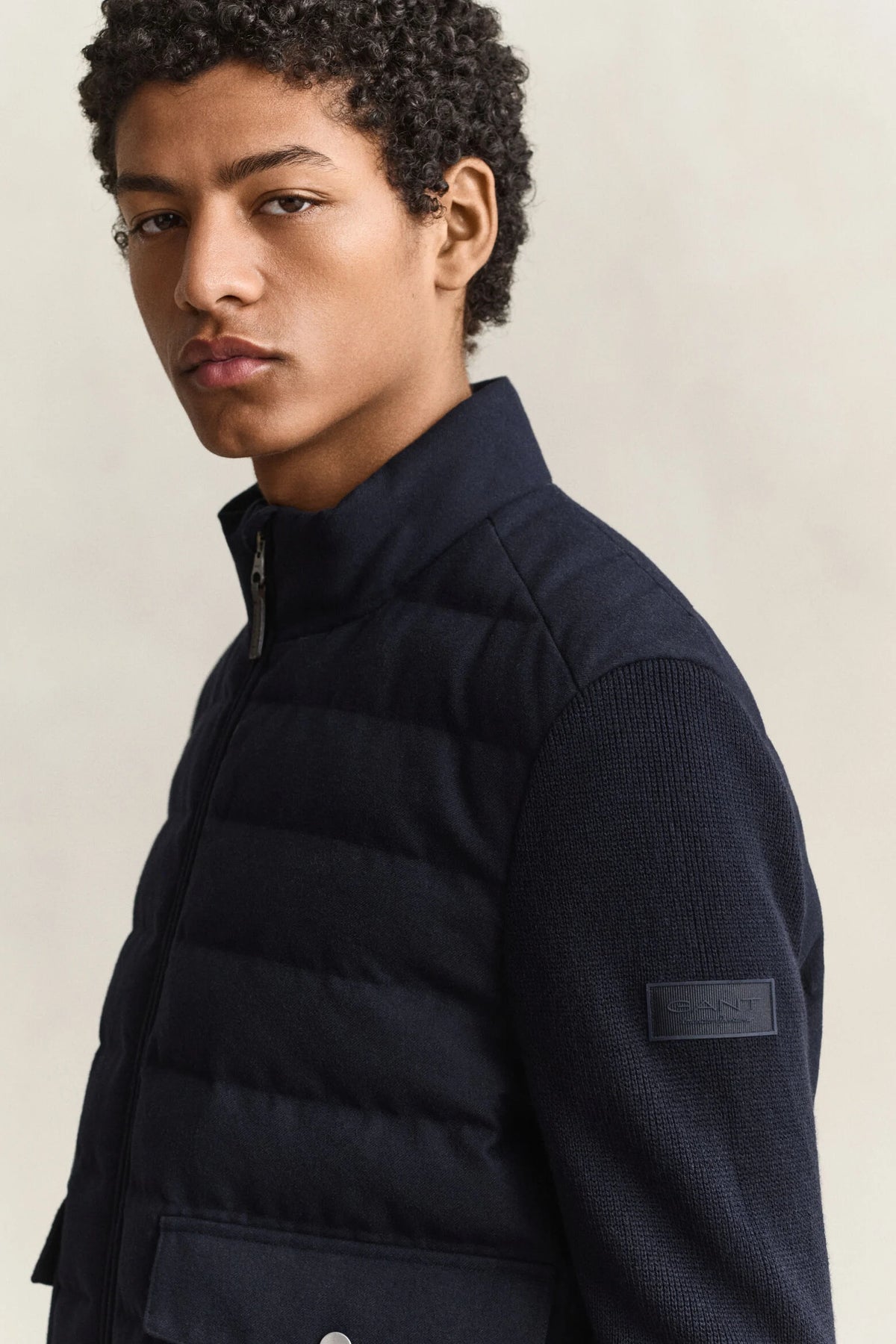GANT - Insulated Hybrid Flannel Jacket, Evening Blue