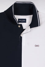 Load image into Gallery viewer, Eden Park - Two-Tone Cotton Polo Shirt, Black &amp; White
