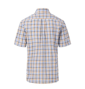 Fynch Hatton - Short Sleeve Checkered Shirt, Navy