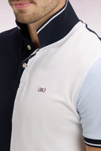 Load image into Gallery viewer, Eden Park - Two-Tone Cotton Polo Shirt, Black &amp; White
