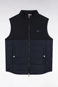 Eden Park - Two-Material Sleeveless Gilet, Navy