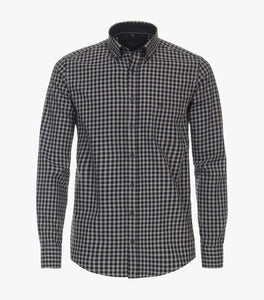 Casa Moda - Check Flannel Shirt , Grey Navy