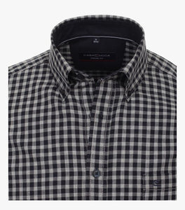 Casa Moda - Check Flannel Shirt , Grey Navy