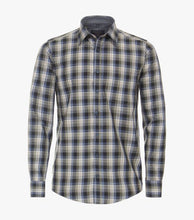 Load image into Gallery viewer, Casa Moda - Organic Cotton Check Shirt, Medium Grey-Blue
