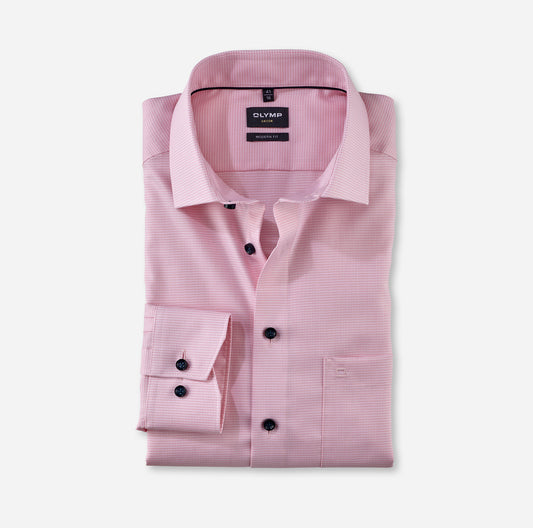 OLYMP -  Modern Fit, Soft Pink Houndstooth (Size 41 only)