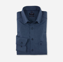 Load image into Gallery viewer, OLYMP - Luxor Modern Fit, Under Button Down, Cheque Blue
