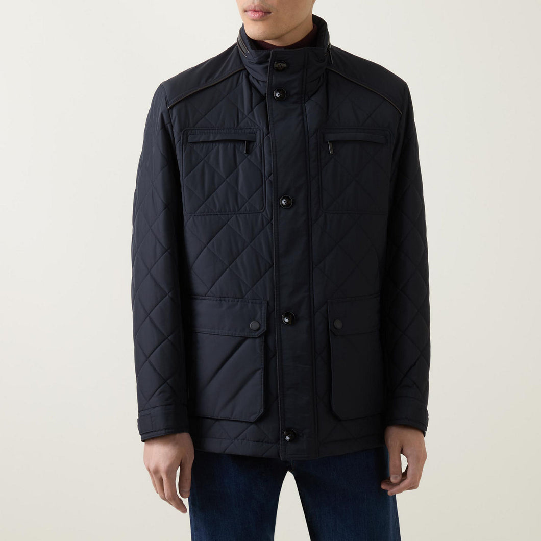 Bugatti - Quilted Field Coat, Navy