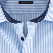 Load image into Gallery viewer, Olymp - Luxor Business Shirt, Modern Fit, Global Kent, Bleu Striped
