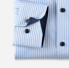 Load image into Gallery viewer, Olymp - Luxor Business Shirt, Modern Fit, Global Kent, Bleu Striped
