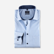 Load image into Gallery viewer, Olymp - Luxor Business Shirt, Modern Fit, Global Kent, Bleu Striped
