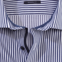 Load image into Gallery viewer, OLYMP -  Luxor Modern Fit, Blue and White Stripes
