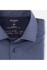 OLYMP - Modern Fit, Blue Patterened Shirt