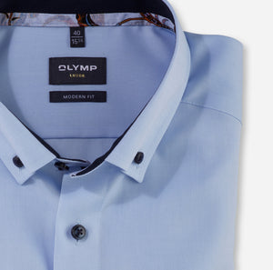 OLYMP - 3XL, Luxor Modern Fit Button-down, Light Blue Shirt